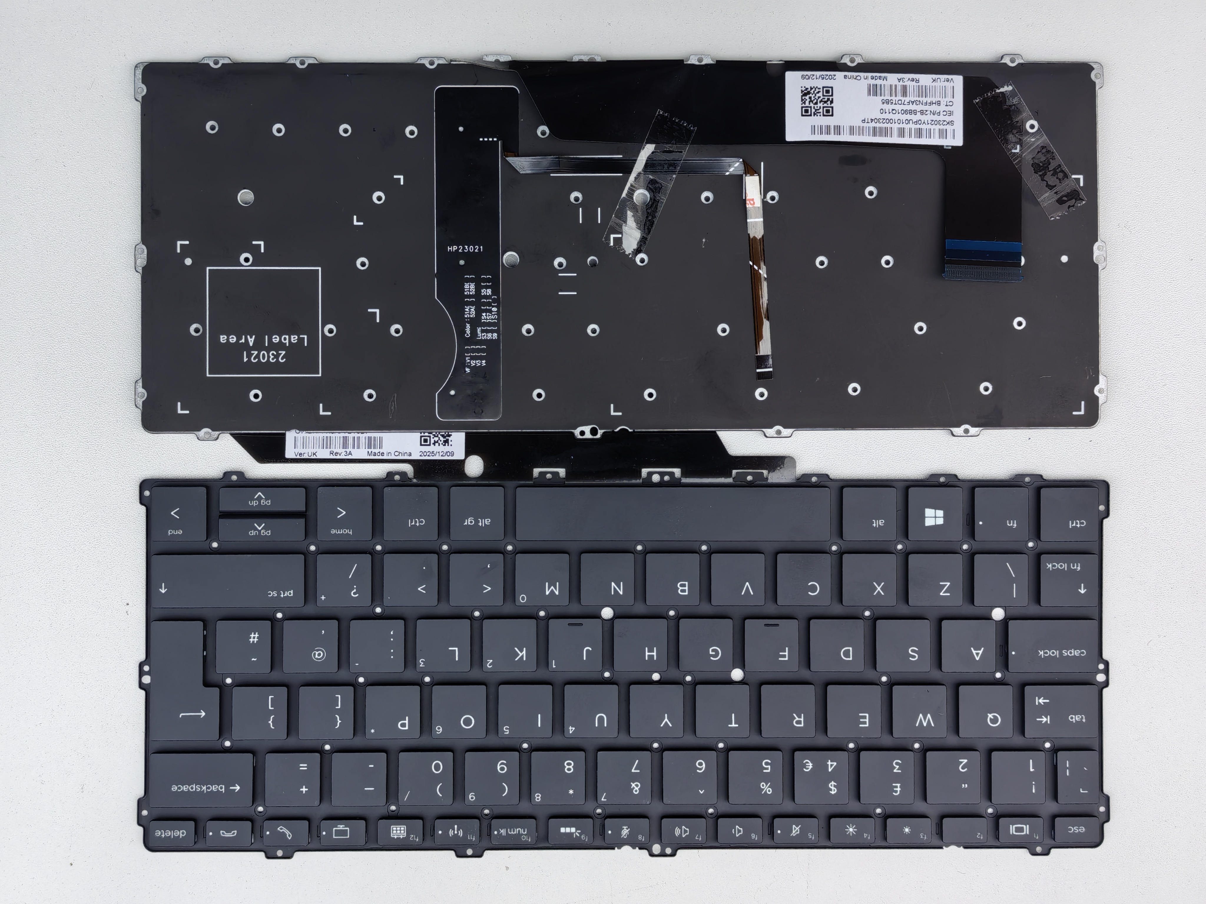 Picture of New Replacement Laptop Keyboard For HP 1030G2/1030G3/1030G4/1030G5/1030G6 BLACK Backlit (OEM) Uk Layout